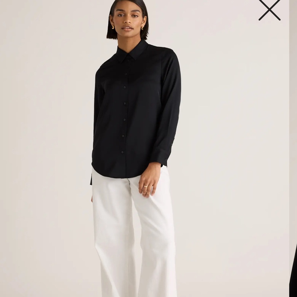 Quince Washable Stretch Silk Blouse